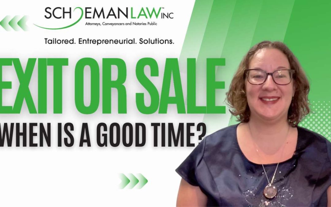 Exit or Sale? When is a good time?